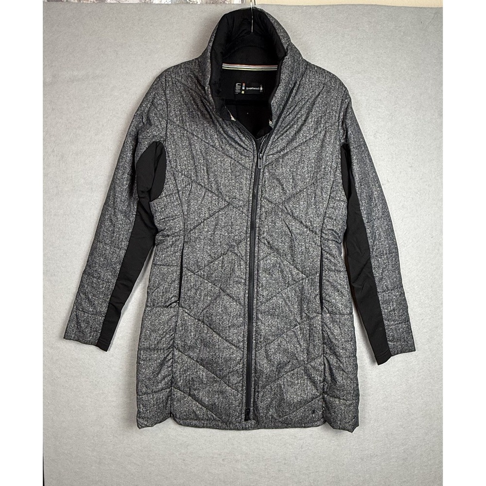 Smartwool‎ Parka Jacket Corbett Size Medium Full Zip SmartLoft 120 Heather Grey